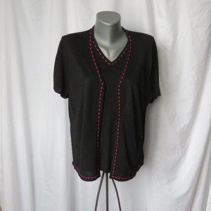 1990s Vintage Faux Black Twinset Norton McNaughton